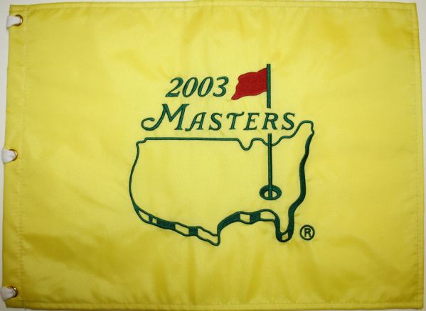 2003 Masters Pin Flag - Mike Weir Winner
