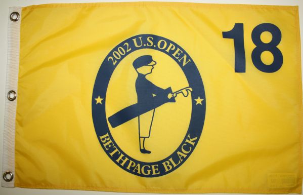 2002 Bethpage Black US Open Screen Flag - Tiger Woods Winner