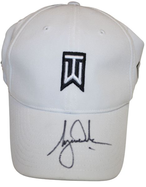 Tiger Woods Signed Black Sharpie TW NIKE  Hat JSA COA