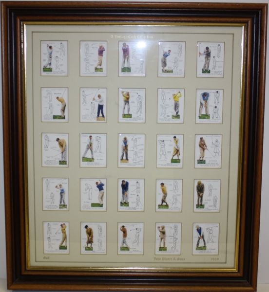 Framed Pre-War Cigarette Golf Cards