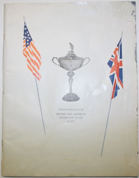 Rare 1955 Ryder Cup Course Only Program