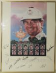 1989 Ryder Cup Poster Signed by Team and Captain - Framed