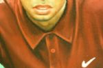 Tiger Woods Oil on Canvas Portrait by Thomas Pomeroy RARE!