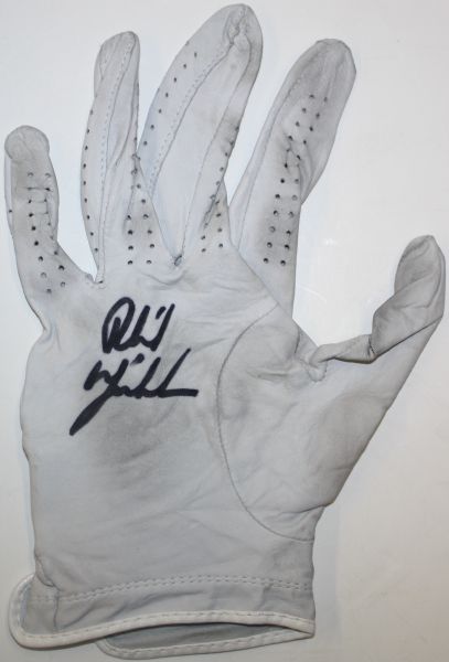 Phil Mickelsons Personal Used Signed Titleist Golf Glove