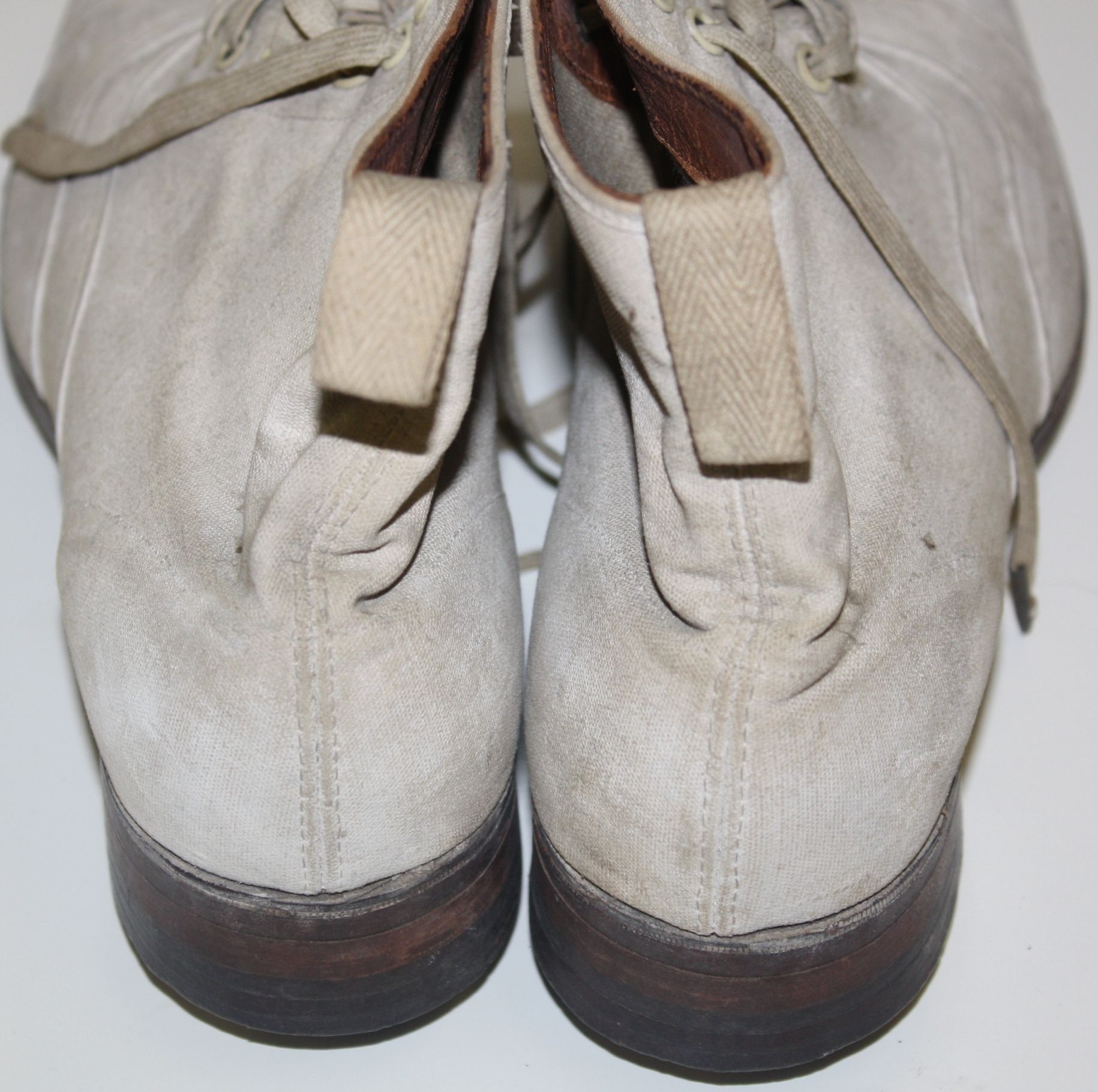 Lot Detail - 1920's Vintage High Top White Buck Golf Shoes