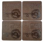 Augusta National Members Leather Badge Coasters set of 4
