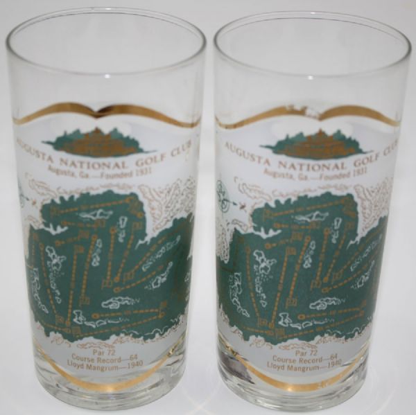 Seldom Seen 1950s Augusta National Masters Glass- Lot of Two Glasses