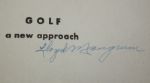 Lloyd Mangram Autographed book 'Golf: A New Approach' by Lloyd Mangram
