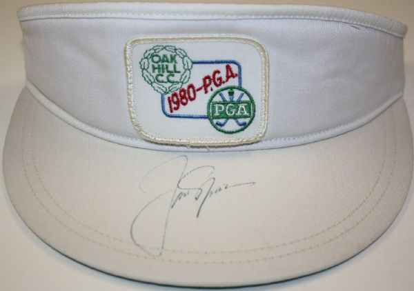 Jack Nicklaus Autographed Visor - 1980 PGA Championship at Oak Hill CC