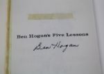 'Five Lessons The Modern Fundamentals of Golf' by Ben Hogan - Signed