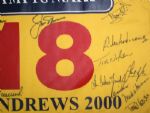 2000 British Open Champions Reunion Signed Flag-Greg Rita Collection- Full Jsa Letter