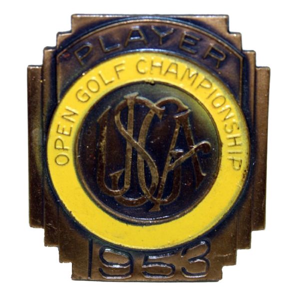 1953 US Open Contestant Badge - Ben Hogans 8th Major-Stunning Condition!