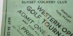 1946 Western Open Ticket - Signed by CHAMP Ben Hogan, Byron Nelson,Vic Ghezzi, Craig Wood, Jimes Hines,etc.