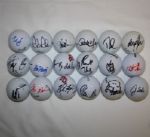 Lot of 18 Signed Golf Balls