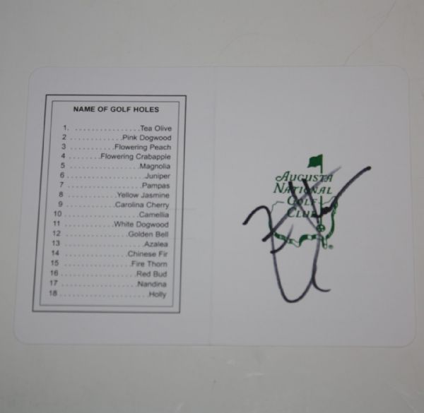 Zach Johnson Signed Masters Scorecard