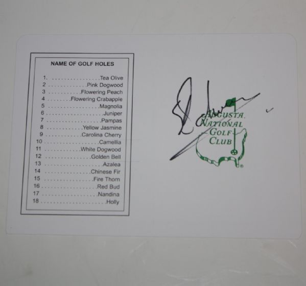 Charl Schwartzel Signed Masters Scorecard
