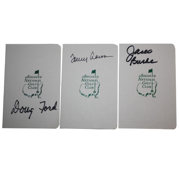 Lot of 9: Masters Scorecards Signed by Champions