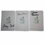 Lot of 9: Masters Scorecards Signed by Champions