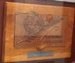Chick Harbert 1954 PGA Champion Plaque With Letter From Daughter