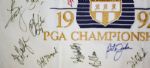 1992 PGA Championship Embroidered Flag - Signed by 31 Including Champ Nick Price JSA COA