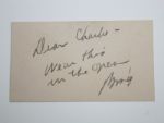 Gift Notecard from Bing Crosby to Charley Penna-Wear This Sweater in the U.S. Open JSA COA
