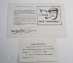 1960 Bing Crosby Program, pairing sheet ,Cypress Point Scorecard and Photo- Ken Venturi Win!