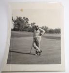 Three Original Photos of Golf Hall of Famer Bing Crosby-On The Course