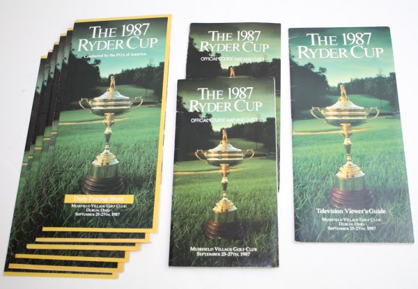 1987 Ryder Cup Package - 2 Badges and Pairing Sheet, etc.-Muirfield Village-Jack Nicklaus Captain
