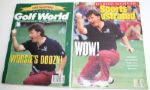 Two 1991 Masters Spectator Guides with Sports Illustrated and Golfworld Magazines