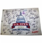 2011 Field Signed US Open Embroidered Flag JSA COA