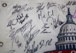 2011 Field Signed US Open Embroidered Flag JSA COA