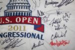 2011 Field Signed US Open Embroidered Flag JSA COA