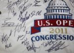2011 Field Signed US Open Embroidered Flag JSA COA