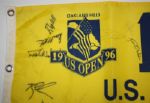 Jack Nicklaus signed Multi-Signed 1996 US Open Screen Flag - Oakland Hills JSA COA