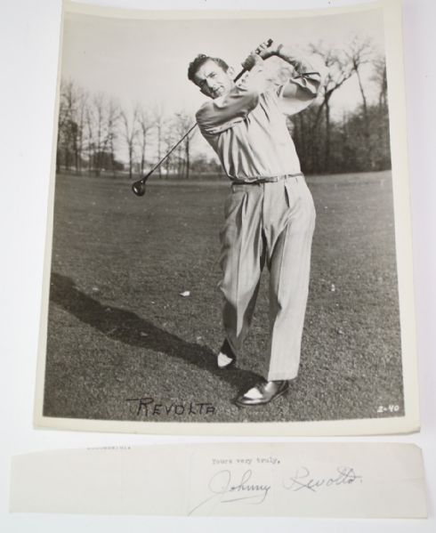 Johnny Revolta 8x10 Photo with Signed Cut