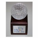 The First Tee Statue with Waterford Crystal Golf Ball on Top
