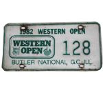 1982 Western Open Illinois License Plate