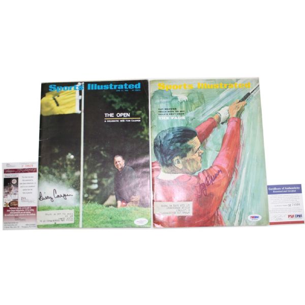 1966 SI Signed by Billy Casper (JSA) and 1967 SI Signed by Gay Brewer (PSA)