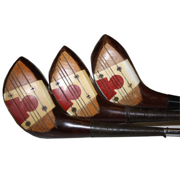 MacGregor 1963 M5W Wood Set: 1, 3, and 4 - White/Red Keysite Insert-Matching Neck #s