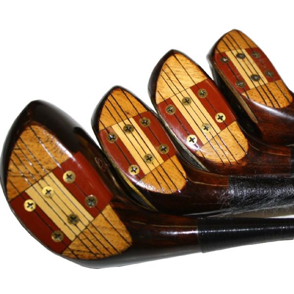 1950s MacGregor Eye-O-Matic Tourney Wood Set: 1, 2, 3, and 4-Charley Penna Stamp On Heads