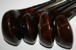 1950's MacGregor Eye-O-Matic Tourney Wood Set: 1, 2, 3, and 4-Charley Penna Stamp On Heads