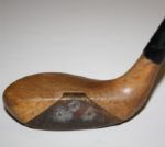 1930s Unmarked Putter w/3 Screws - Big Brass Plate - Illegal Square Grip