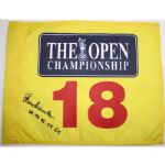 Peter Thomson Signed Undated British Open Flag JSA COA
