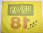 Peter Thomson Signed Undated British Open Flag JSA COA