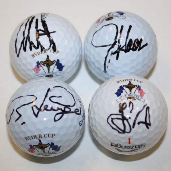 Lot of 4 Ryder Cup Participants Signed Ryder Cup Golf Balls JSA COA