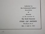 1951 Ryder Cup Program-Scarcer Hard Cover Book Edition - Sam Snead Captain U.S. Squad