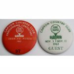 Charley Pennas 1963 Frank Sinatra Invitational Contestant Badge along with Guest Badge 