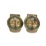 Lot of (2) 1948 All American Open Contestant Badges @ Tam OShanter-Chicago