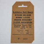 Exhibition Golf Match - Ticket Stub #1452 - Hermitage C.C. - 1948