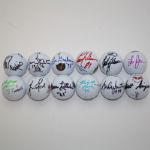 Lot of 12 U.S. Open Winners Signed Golf Balls JSA COA